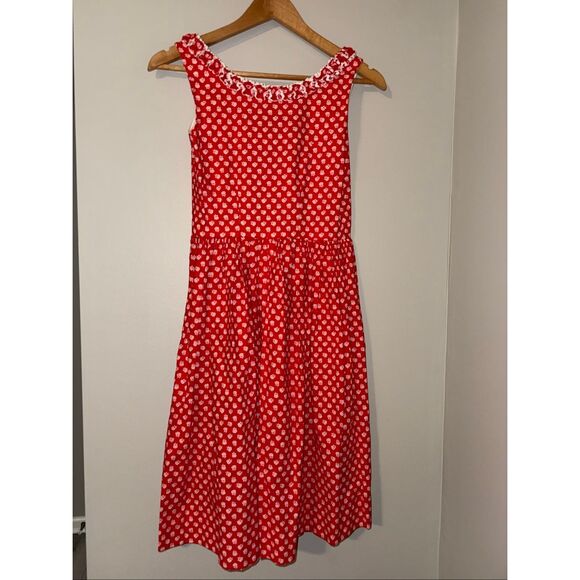 Vintage Salzburger Dirndl Dress Red Polka Dot Traditional Oktoberfest Costume - Picture 2 of 14